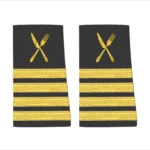 Executive Chef / Baş Aşçı Apoleti (4 Çizgi Çatal + Bıcak) Altın